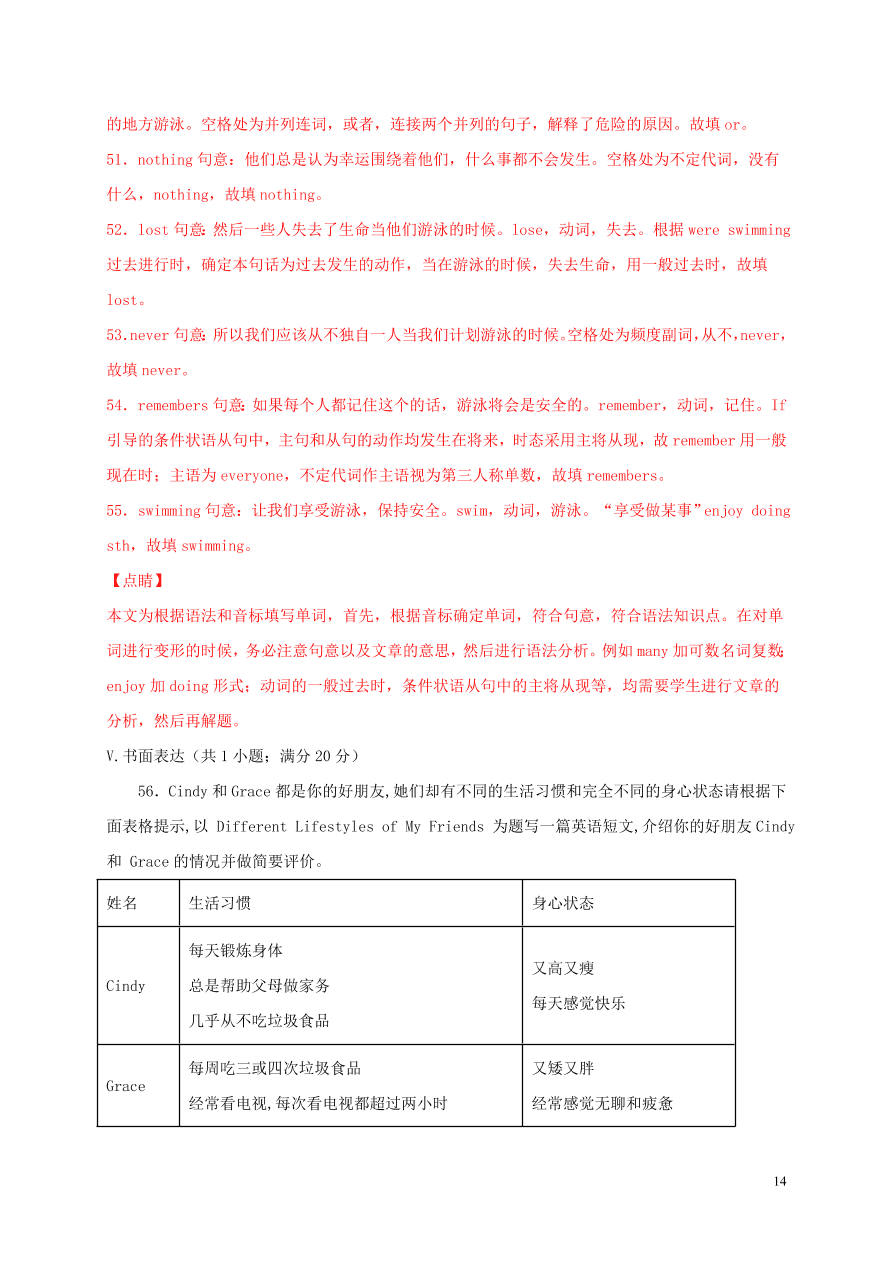 2020-2021仁爱版八年级英语上学期期中测试卷01（附解析）