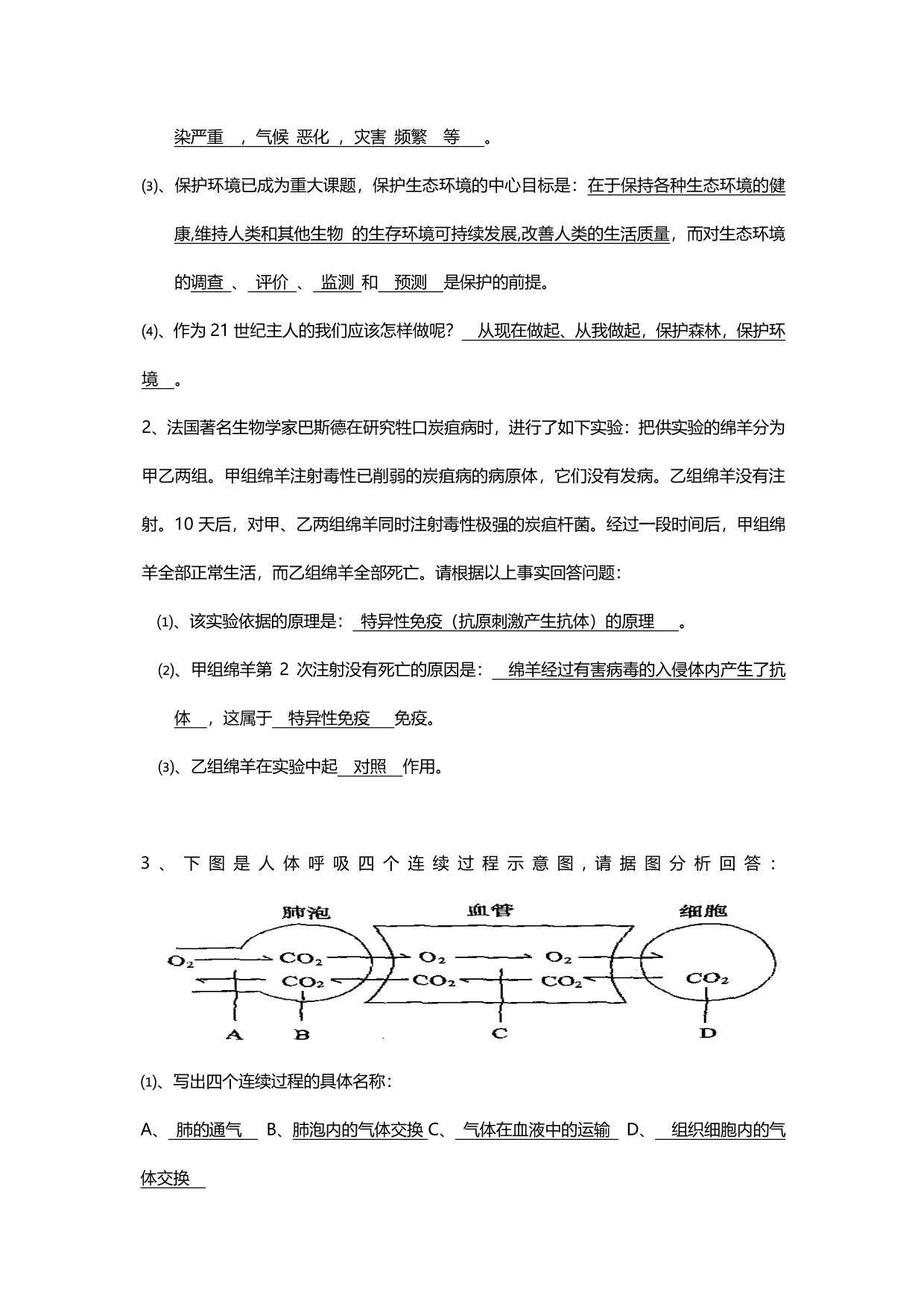 暑期预习衔接2020初一上学期生物全册知识点总结（pdf版）