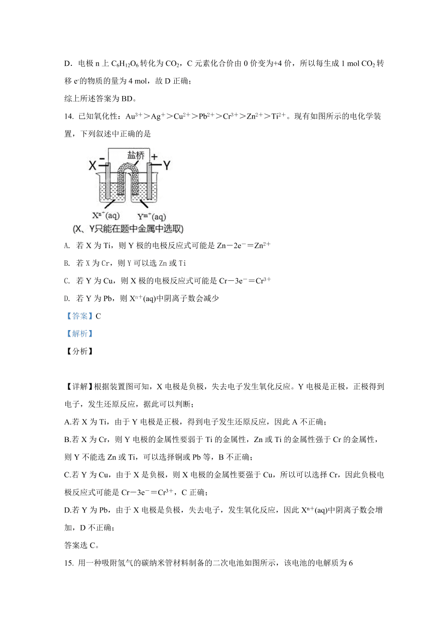 山东师范大学附属中学2020-2021高二化学10月质量检测试题（Word版含解析）