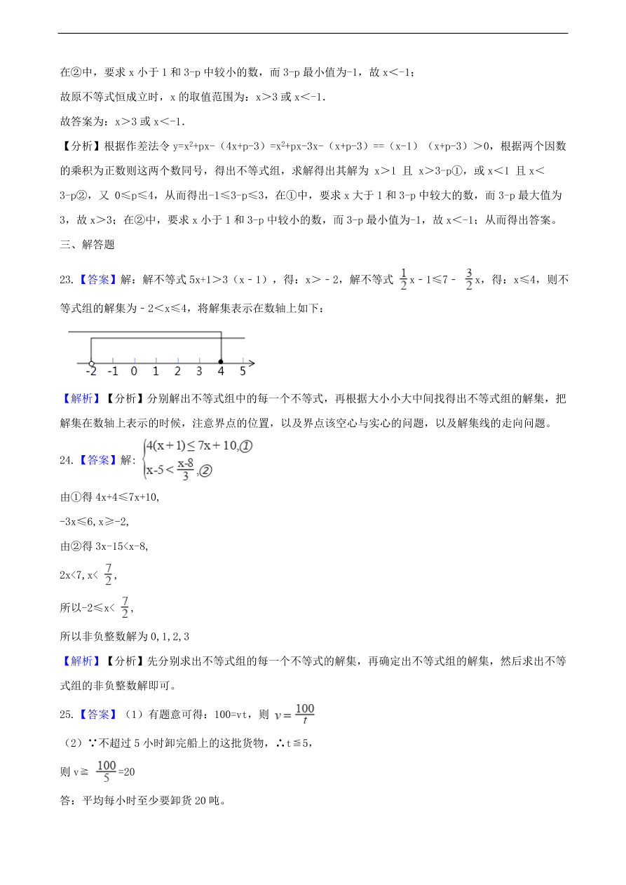 中考数学专题复习卷：不等式与不等式组（含解析）