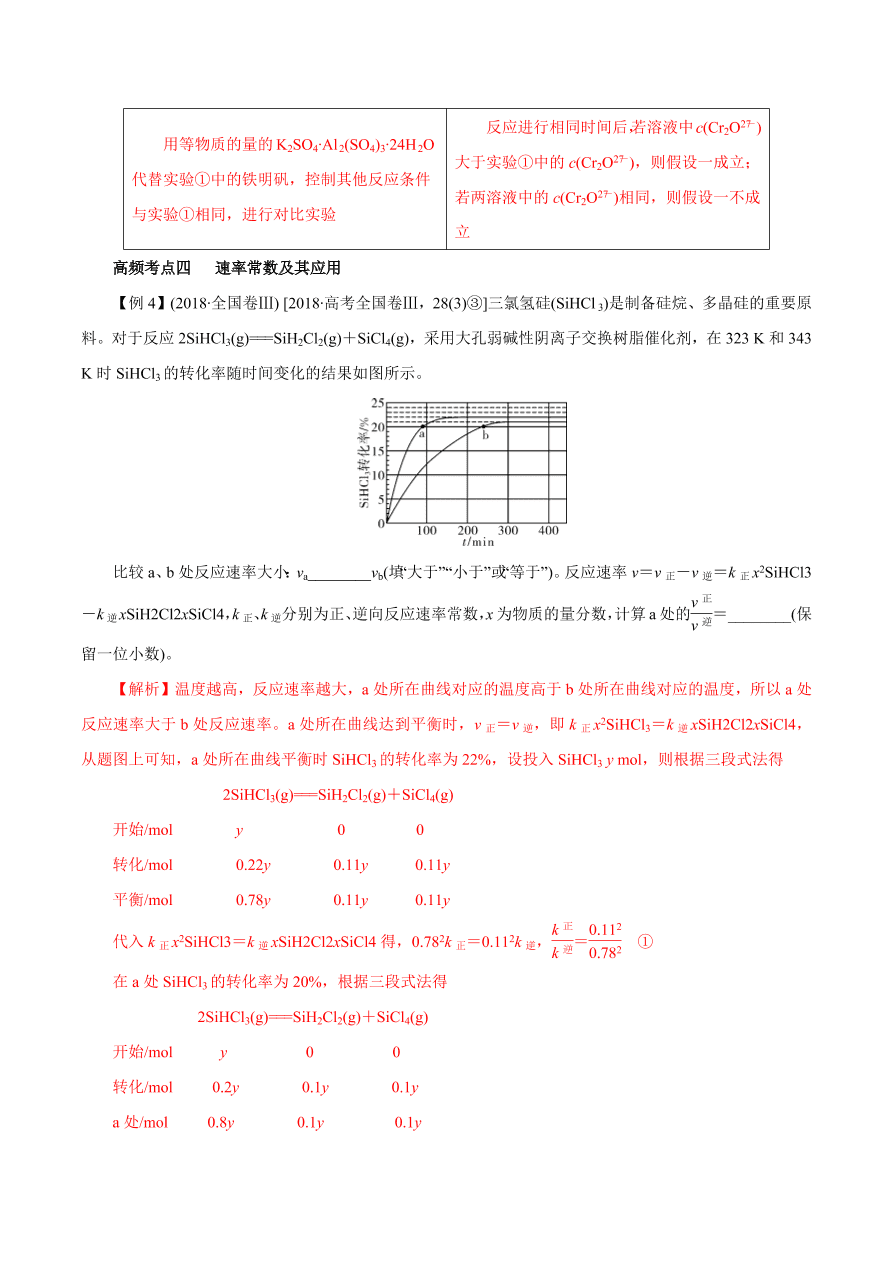 2020-2021学年高三化学一轮复习知识点第22讲 化学反应速率