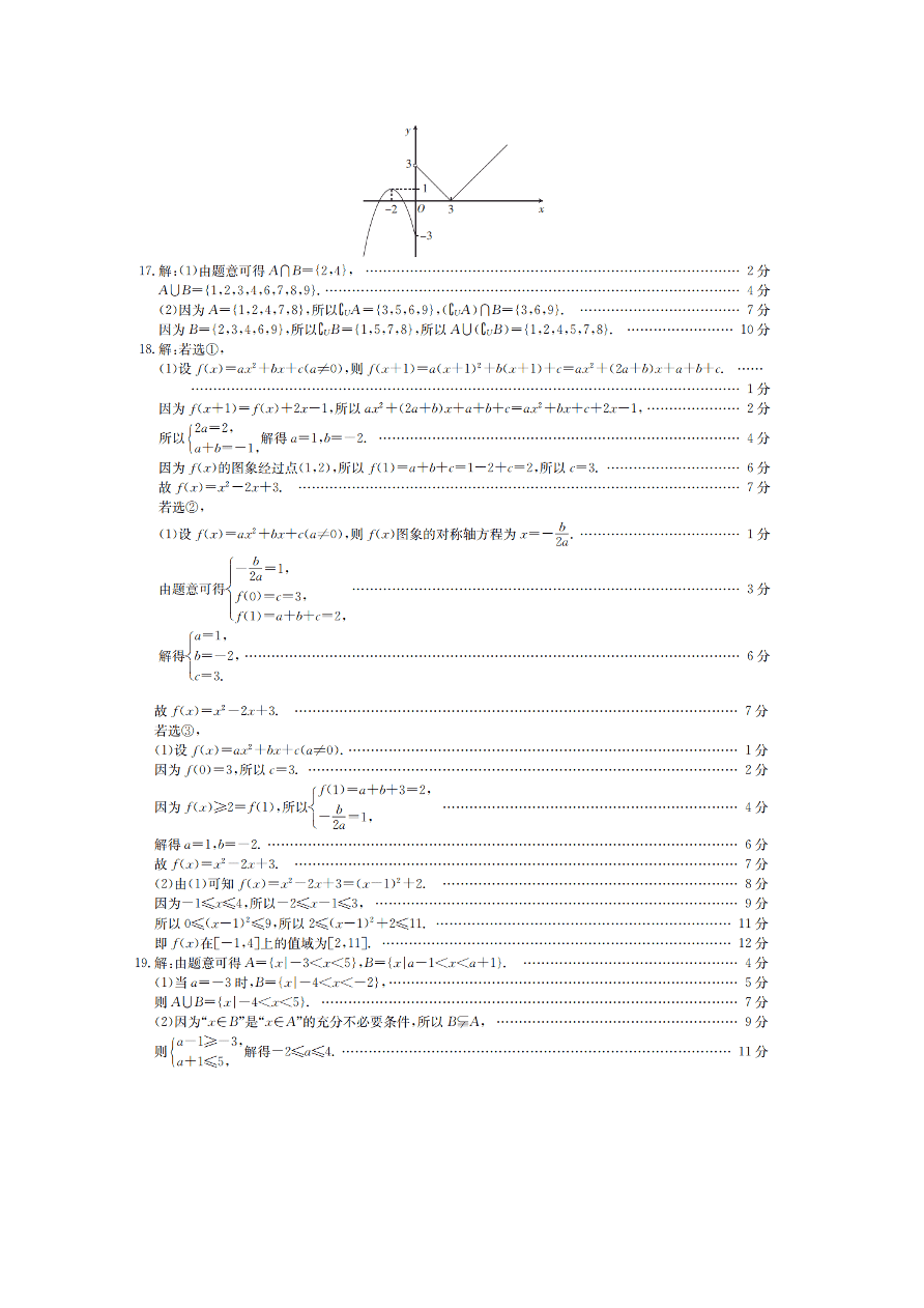 湖南省邵阳县2020-2021高一数学上学期期中试题（附答案Word版）