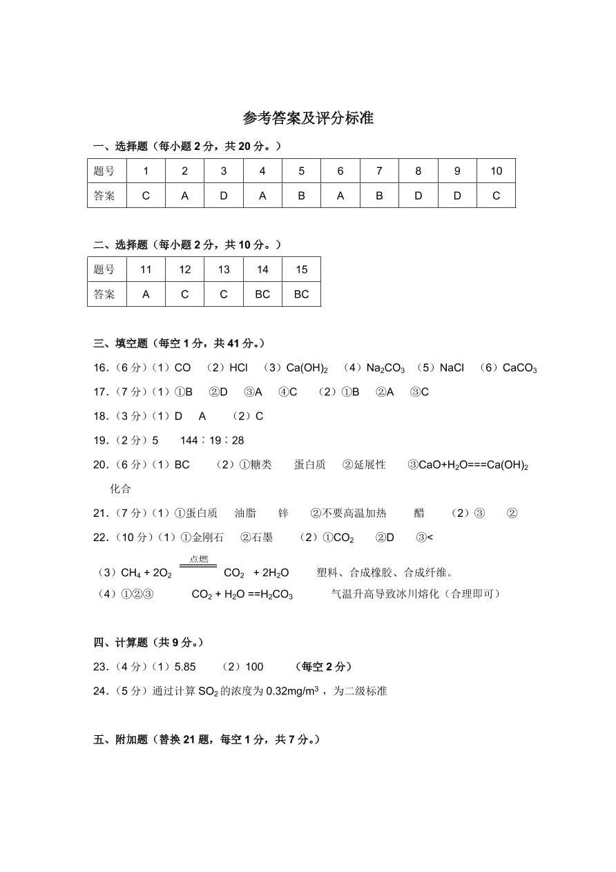 人教版 九年级化学下册第12单元测试卷