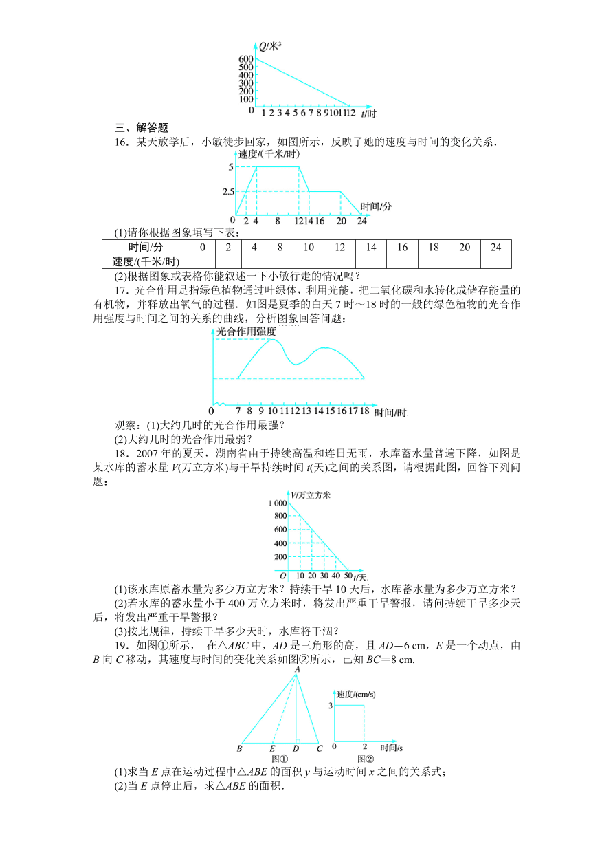 北师大版七年级数学下册第4章《变量之间的关系》单元测试试卷及答案（1）