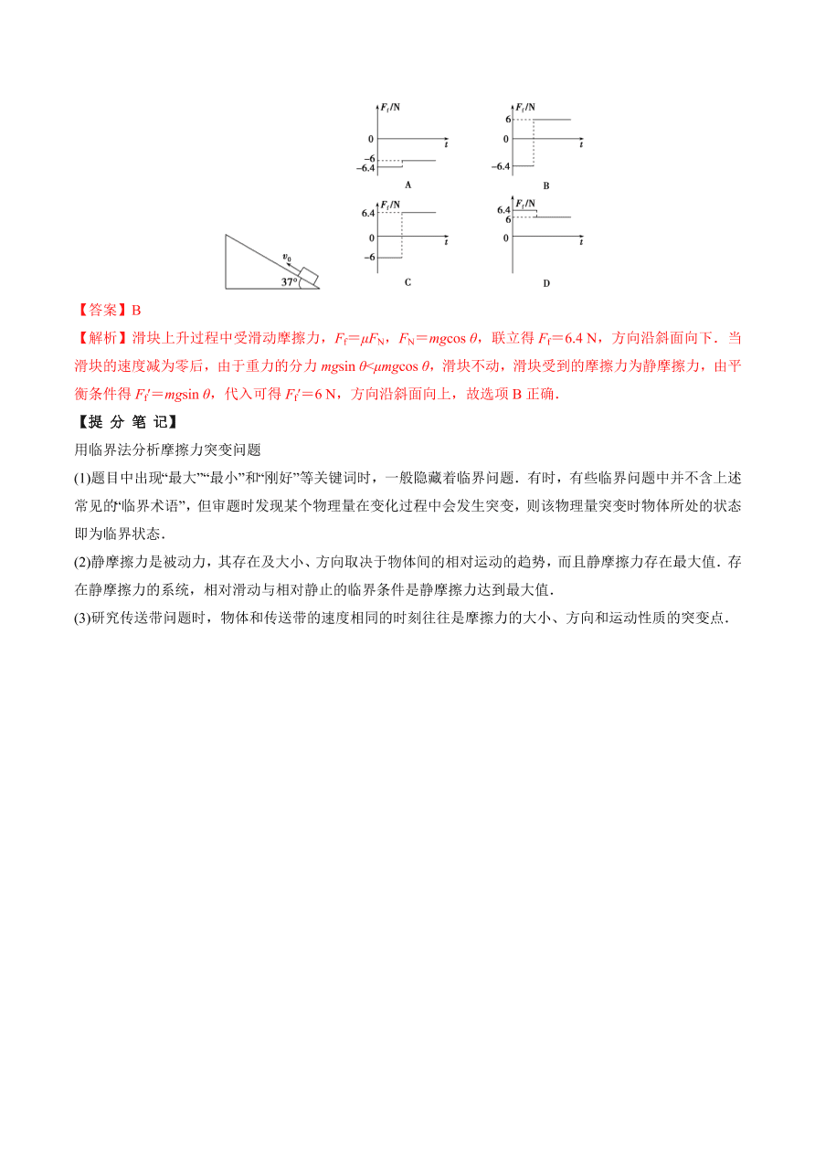 2020-2021学年高三物理一轮复习考点专题05 重力 弹力 摩擦力