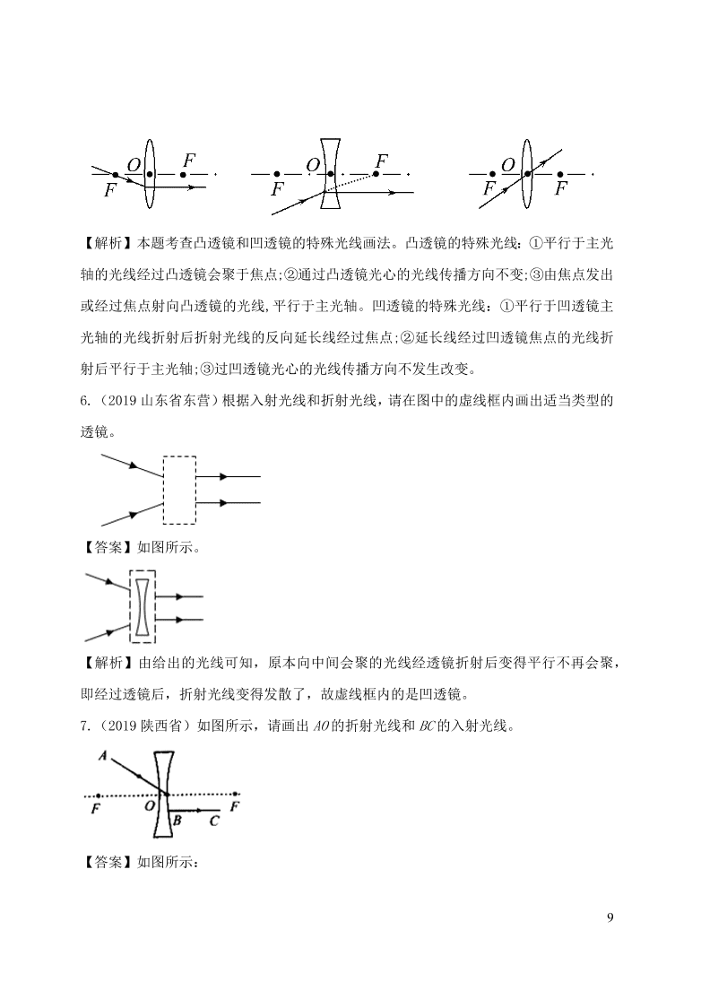 2020-2021八年级物理上册5.1透镜精品练习（附解析新人教版）