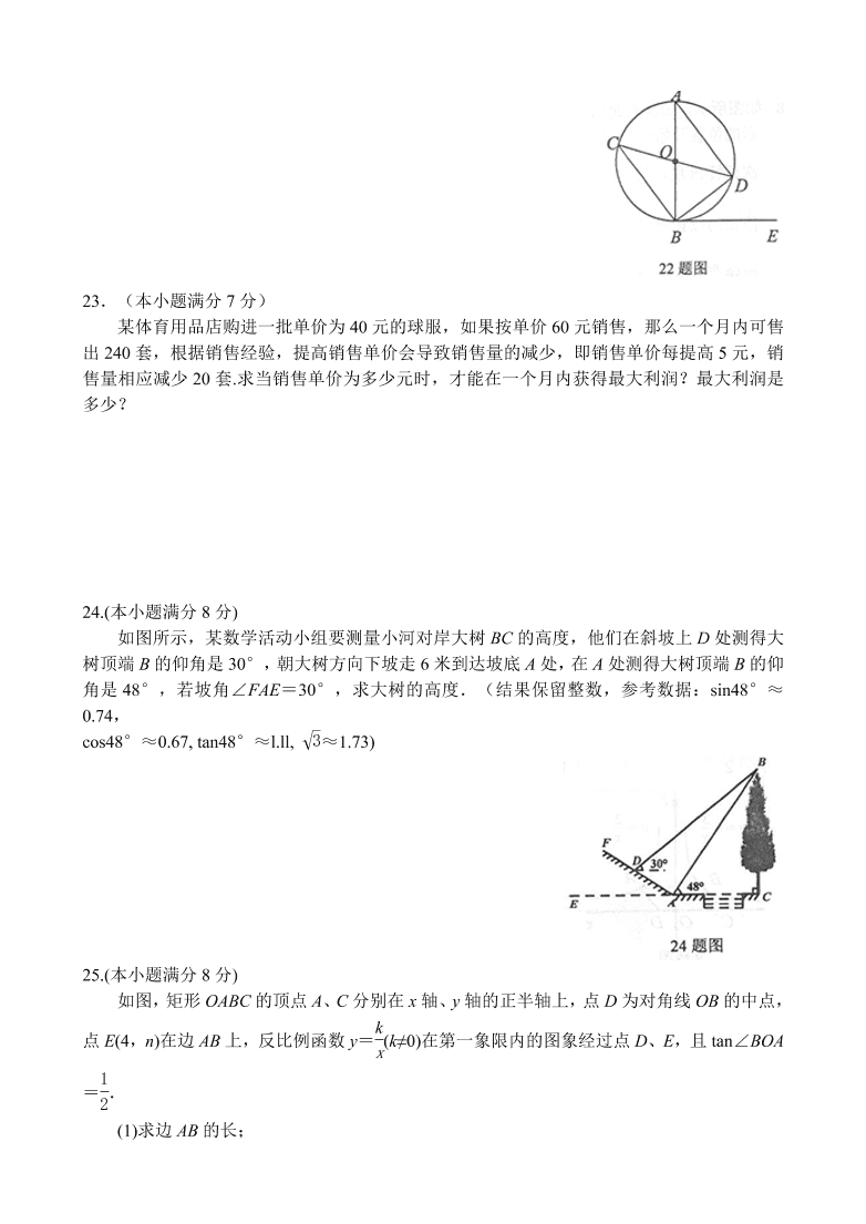 北师大版九年级数学期末考试题含答案