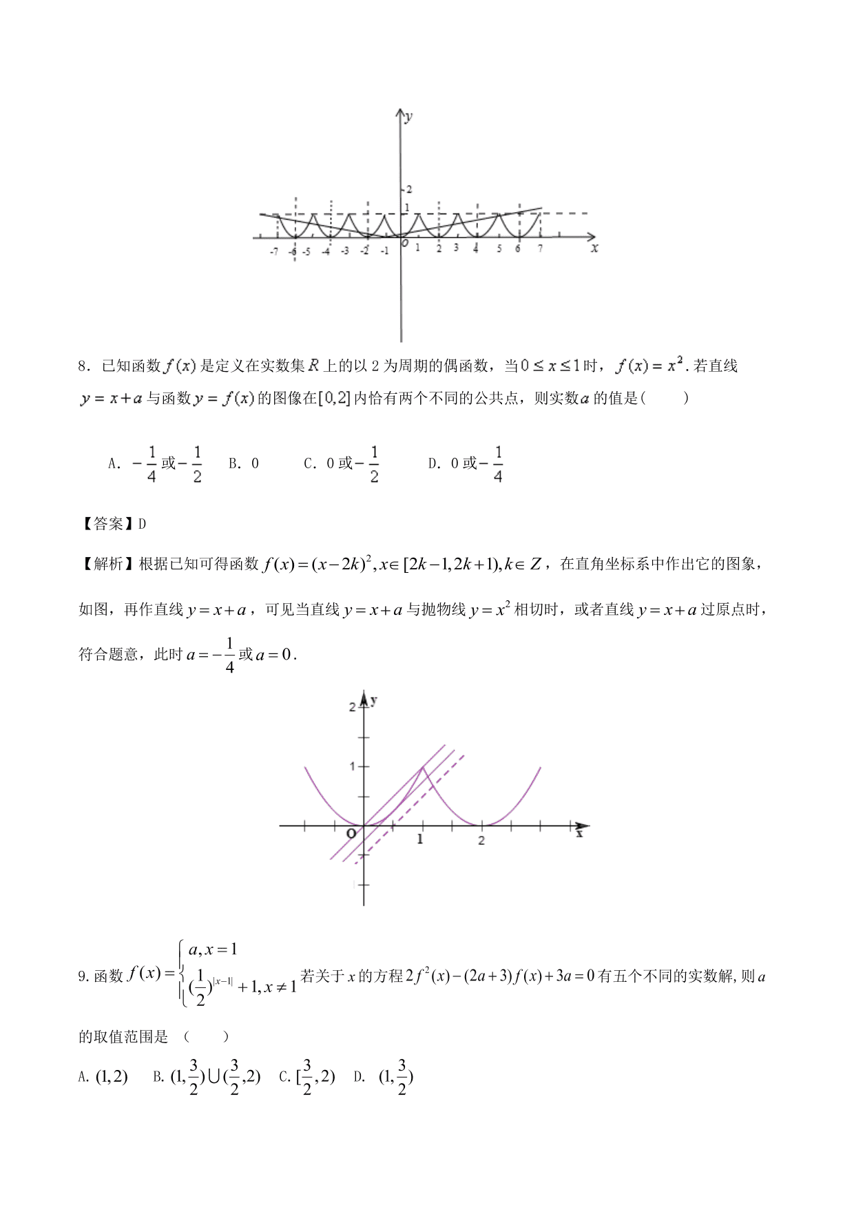 2020-2021年新高三数学一轮复习考点 函数与方程（含解析）