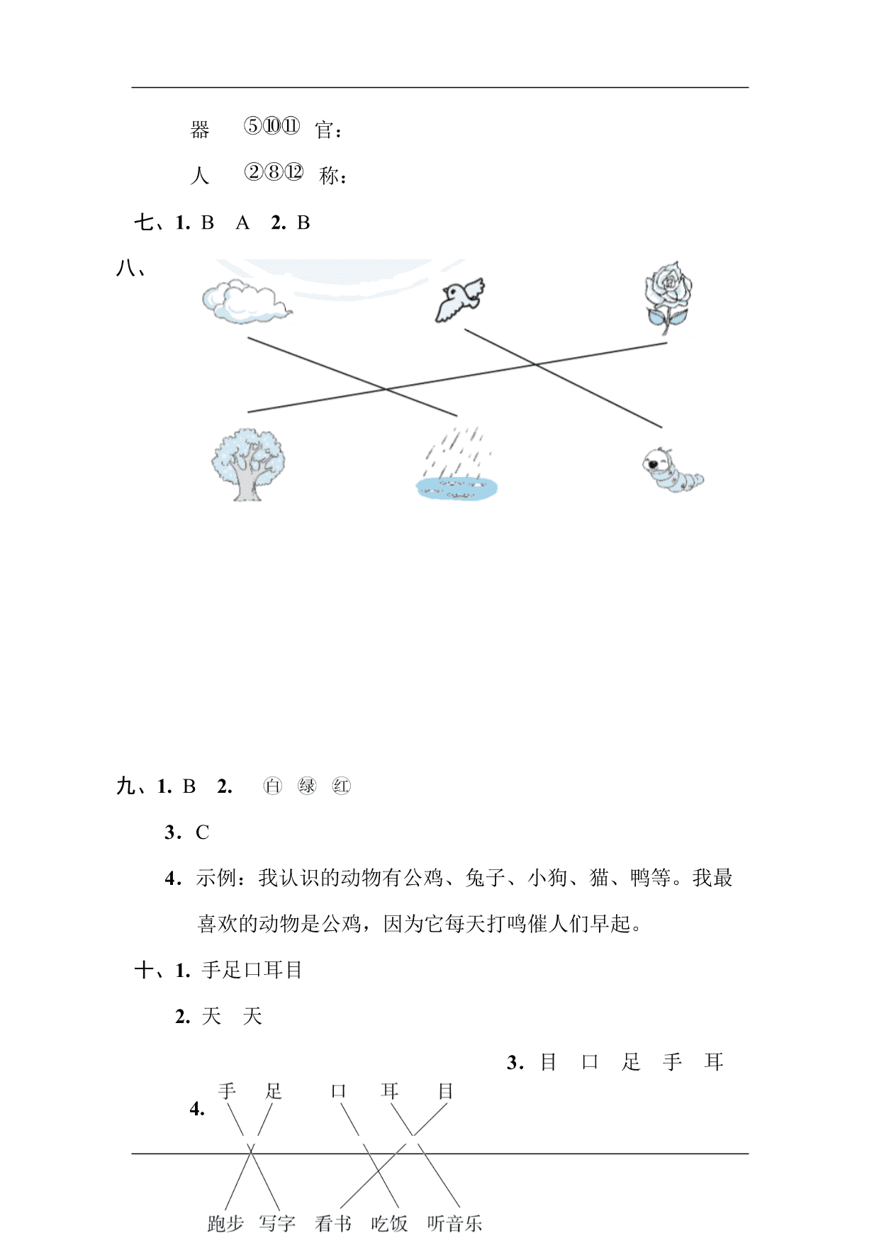 2020小学语文一年级上册第一单元达标检测卷（统编版）