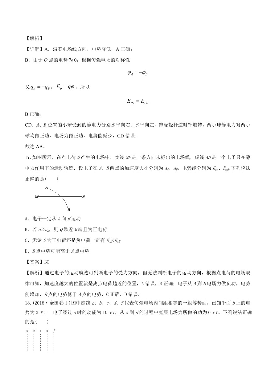 2021年高三物理选择题强化训练专题六 能量与动量观点在电磁学中的应用