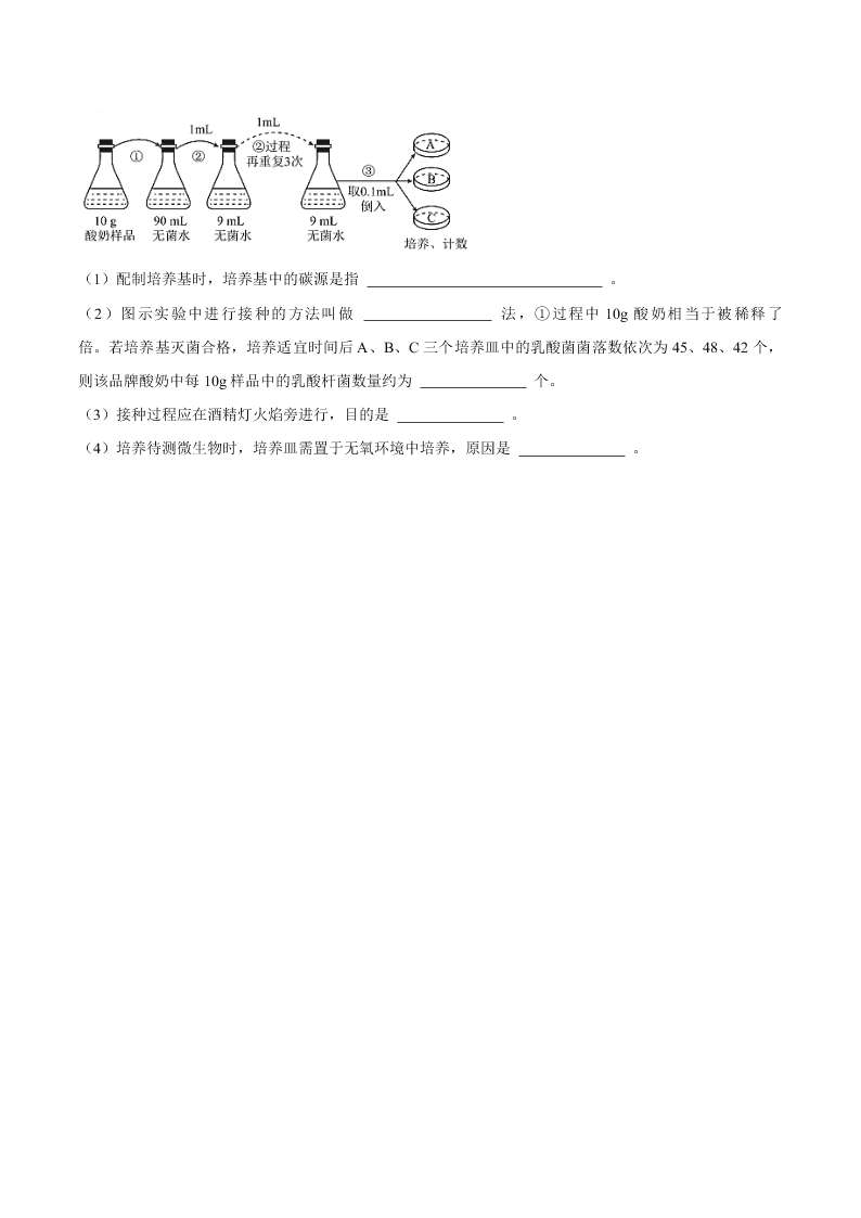 四川省成都七中2021届高三生物上学期入学考试试题（Word版附答案）