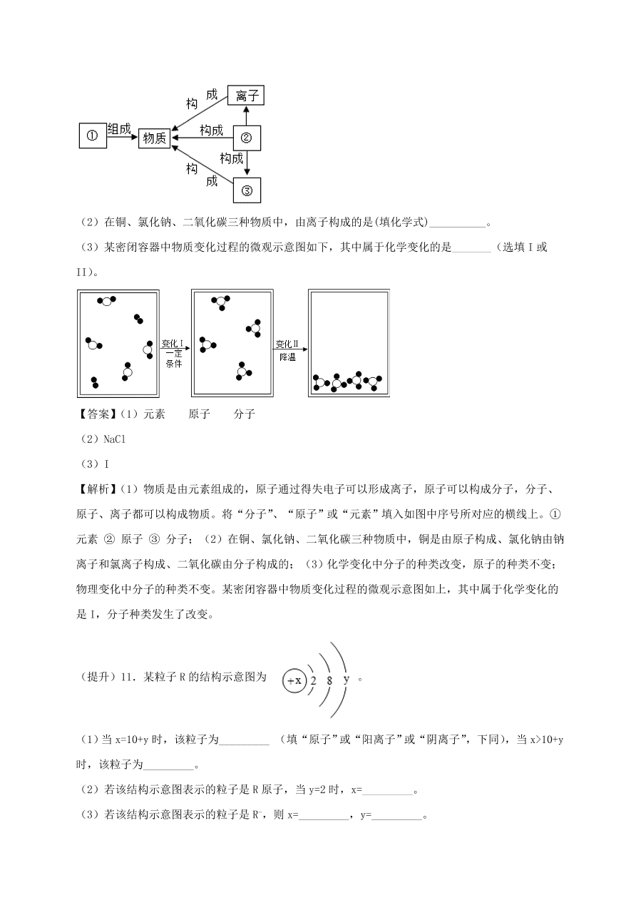 2020-2021九年级化学上学期期中必刷题02填空题