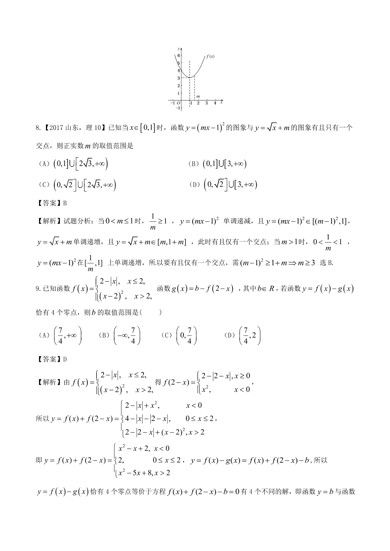 2020-2021年新高三数学一轮复习考点 二次函数与幂函数（含解析）