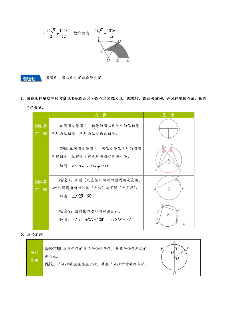 2020-2021年中考数学重难题型突破：选择填空专项突破