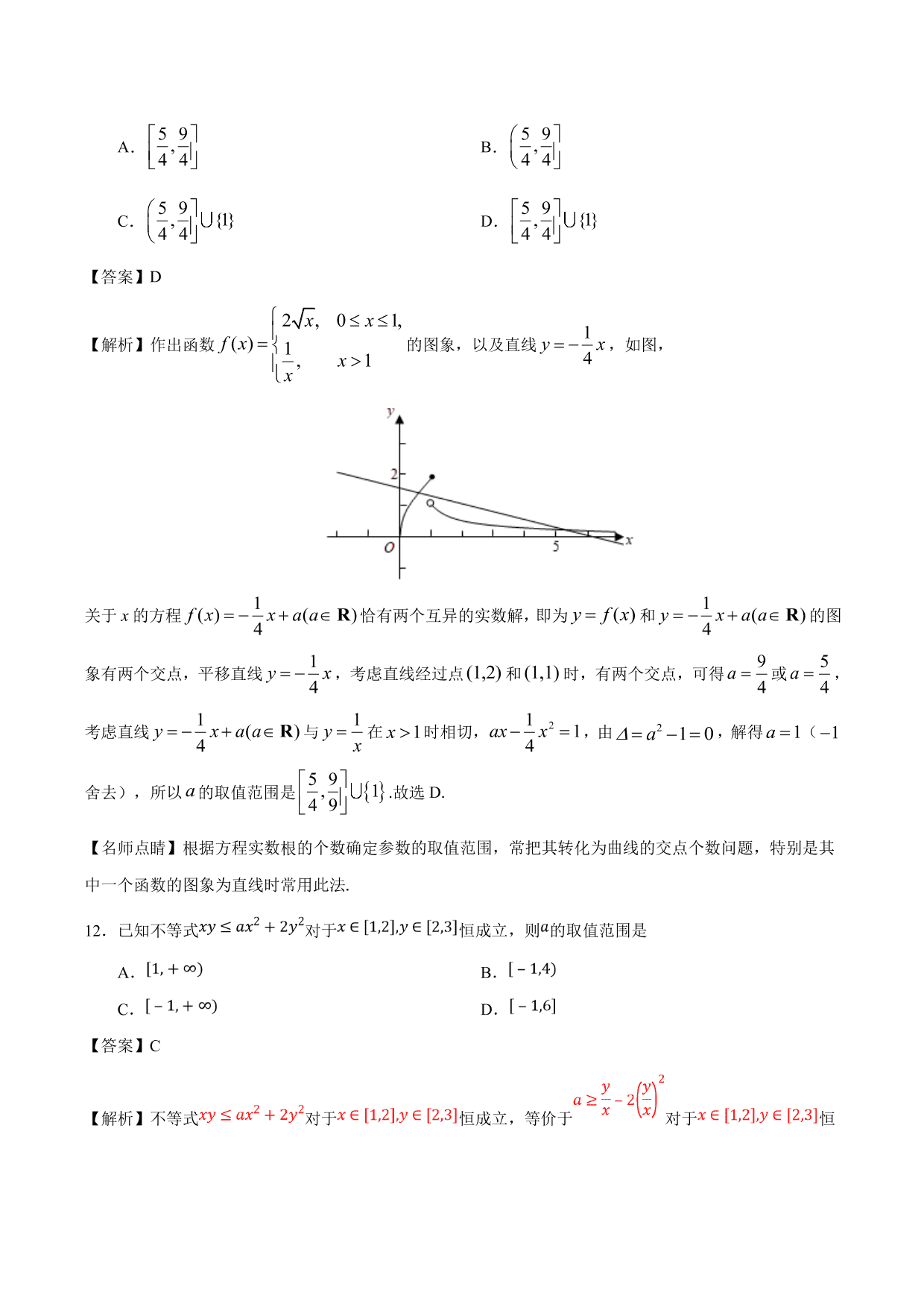 2020-2021年新高三数学一轮复习考点 二次函数与幂函数（含解析）