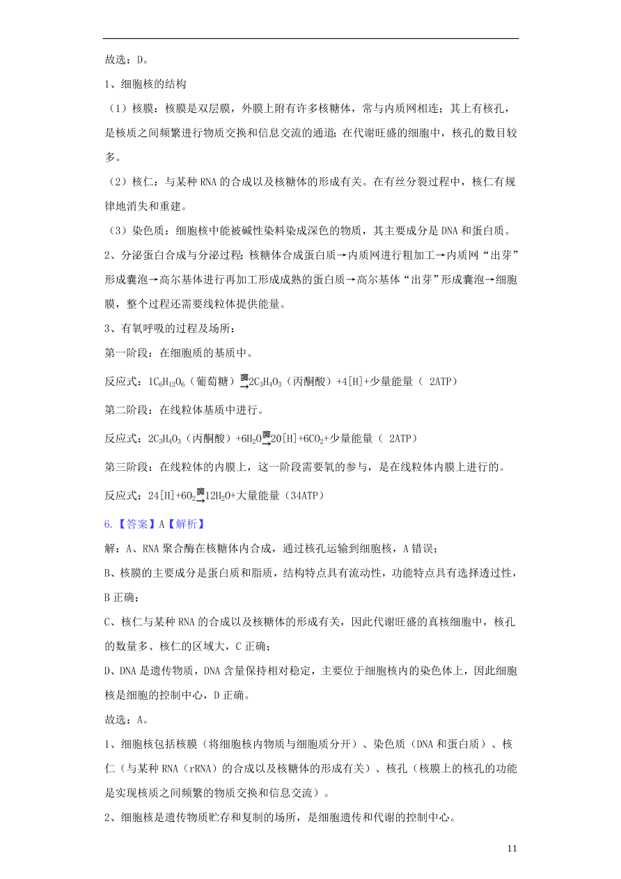 安徽省黄山市屯溪第一中学2021届高三生物10月月考试题