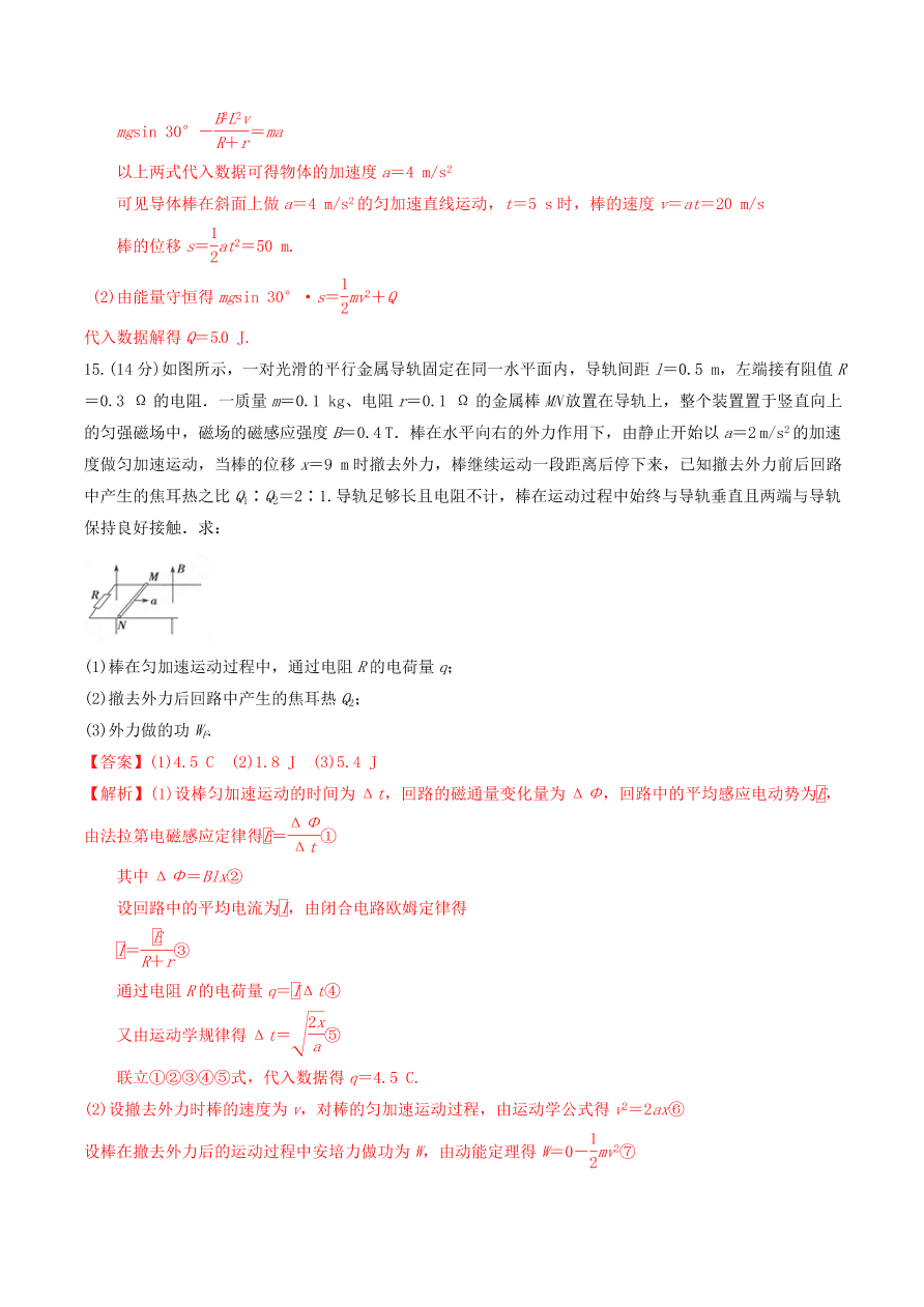 2020-2021年高考物理重点专题讲解及突破11：电磁感应