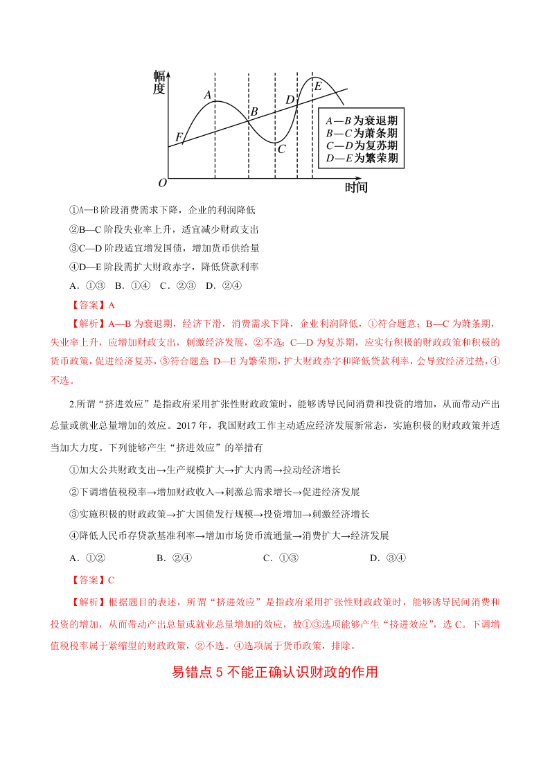 2020-2021学年高考政治纠错笔记专题03 收入与分配