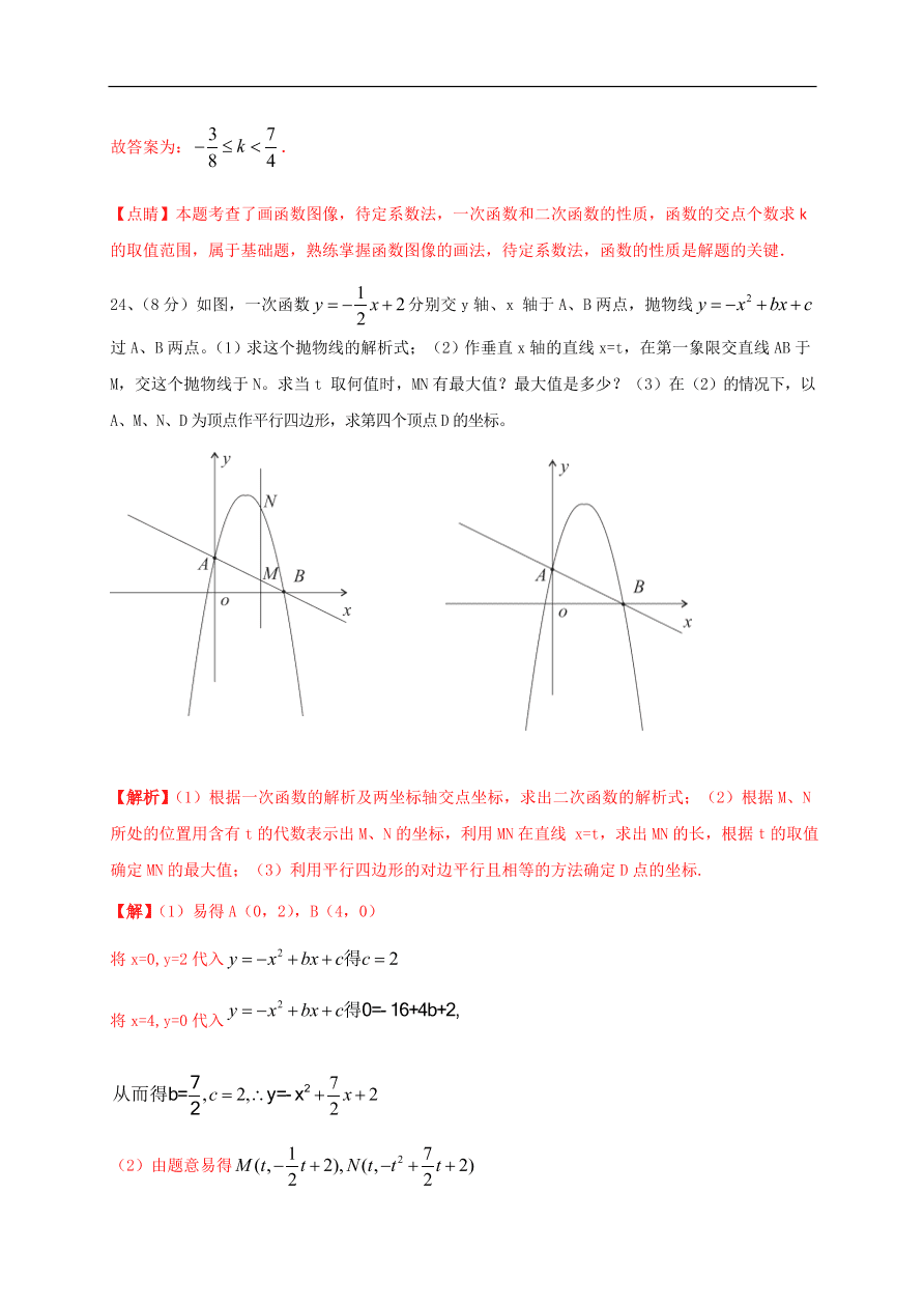 2020-2021学年初三数学第二十二章 二次函数（基础过关）