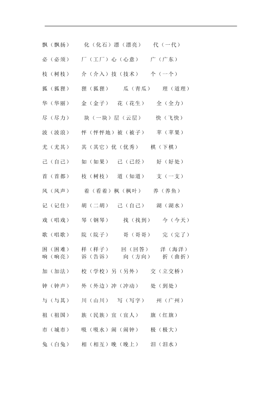 部编版二年级语文上册形近字归类组词及练习