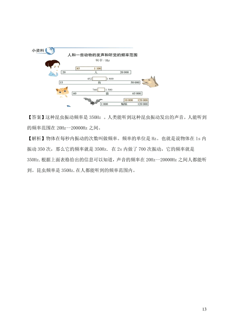 2020-2021八年级物理上册2.2声音的特性精品练习（附解析新人教版）