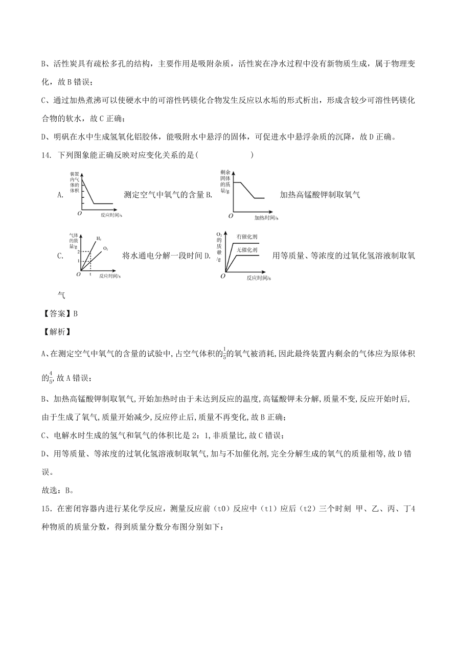 2020-2021南京版九年级化学上学期期中测试卷01