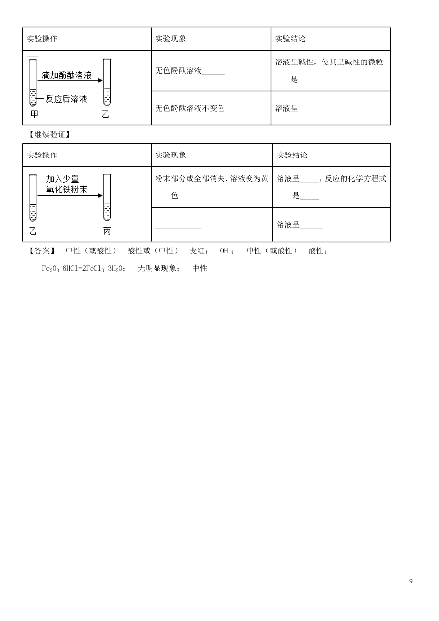 中考化学复习专题测试卷中和反应及溶液的PH（含答案）