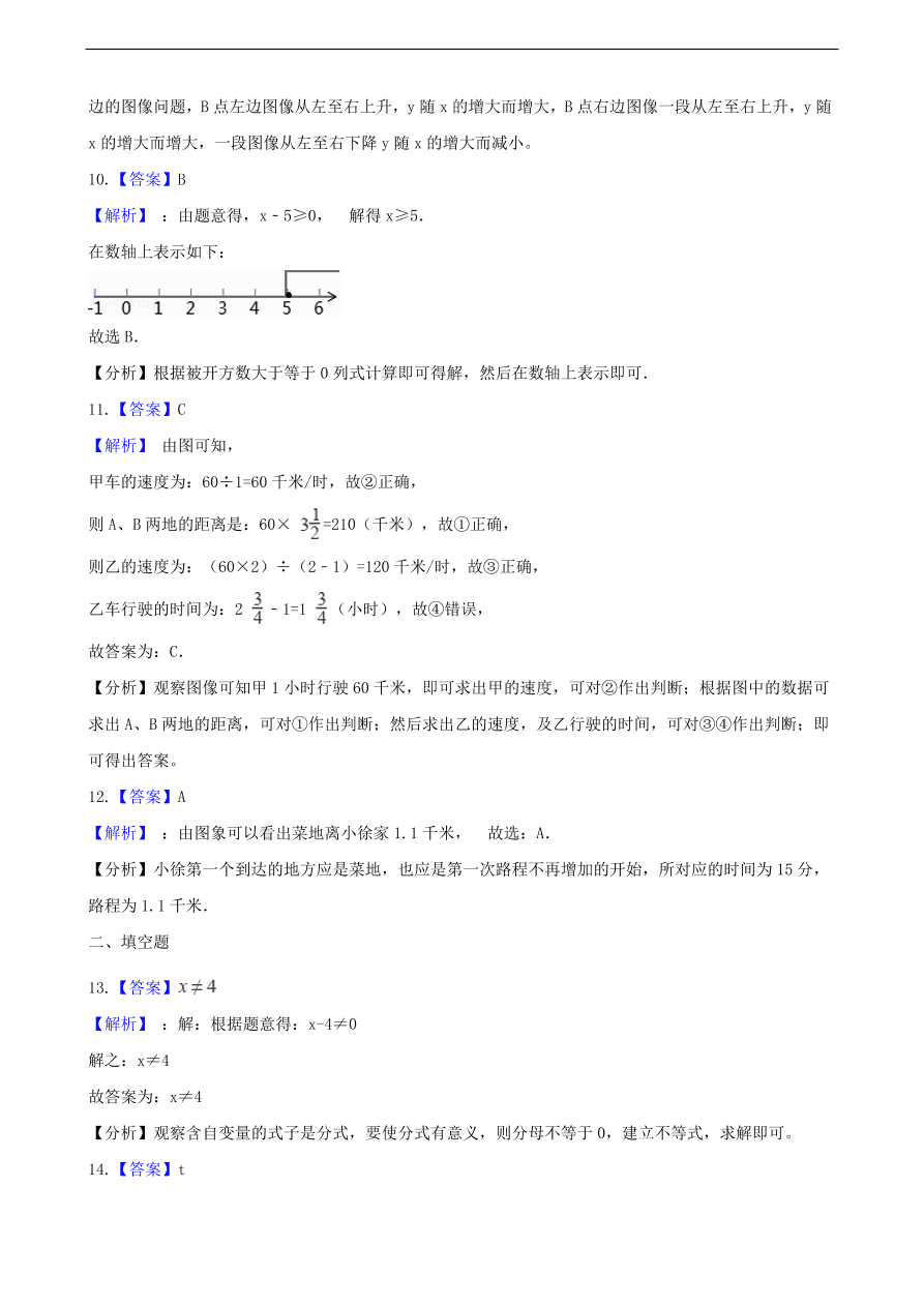 中考数学专题复习卷：函数基础知识（含解析）