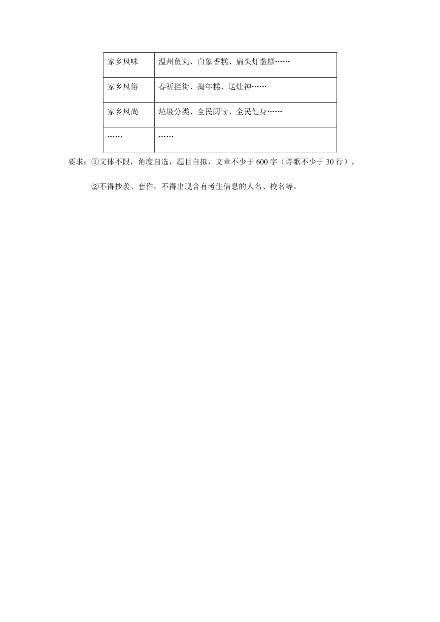 浙江省温州十五校联合体2020-2021高一语文上学期期中联考试题（Word版附答案）