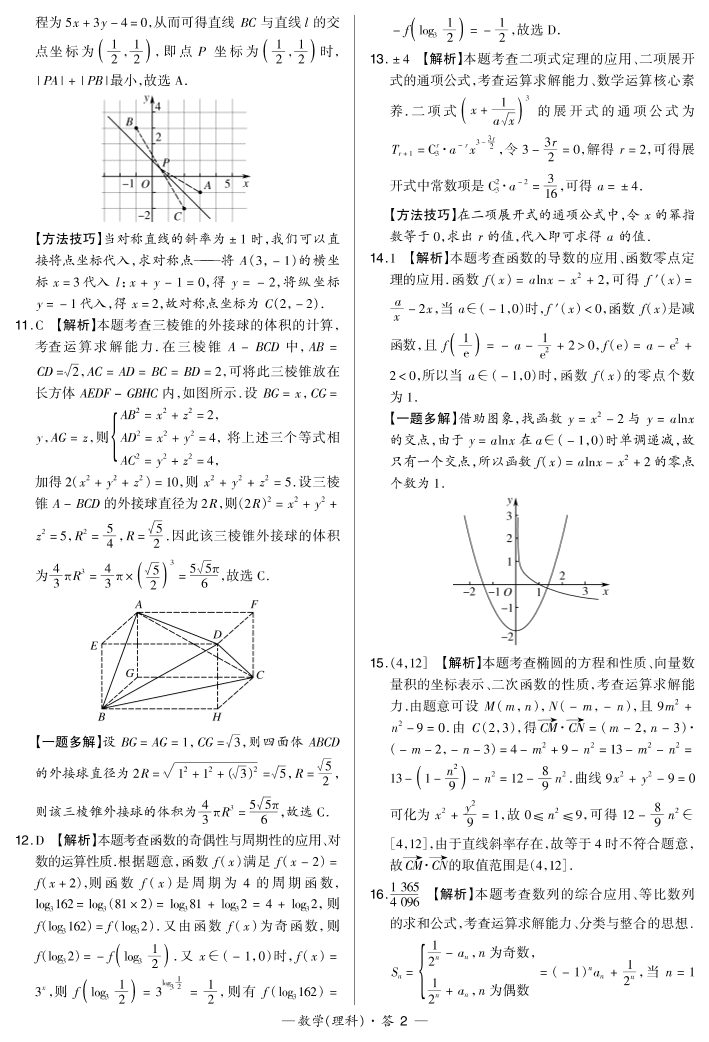 贵州省贵阳为明国际学校2021届高三（理）数学上学期期中试题（pdf）