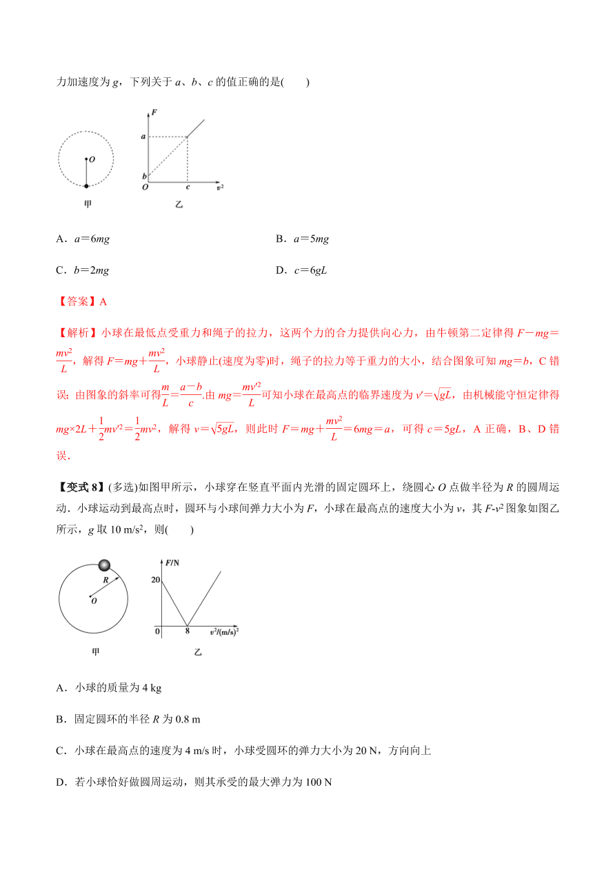 2020-2021学年高三物理一轮复习考点专题17 圆周运动