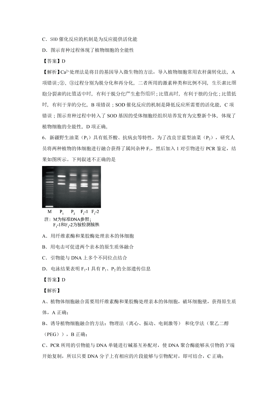 2020-2021学年高考生物精选考点突破专题19 基因工程及生物技术的伦理问题