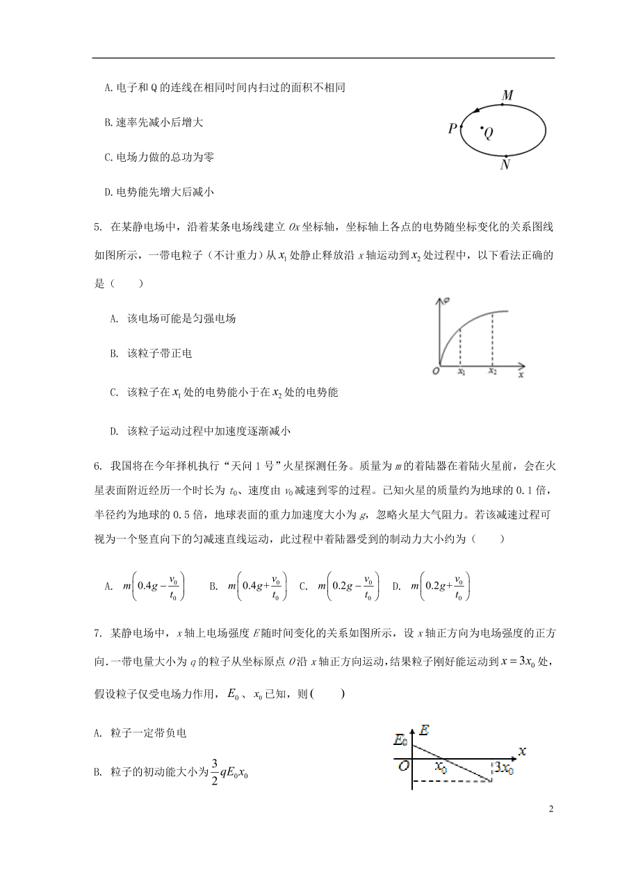 湖南省邵东县第一中学2020-2021学年高二物理上学期期中试题