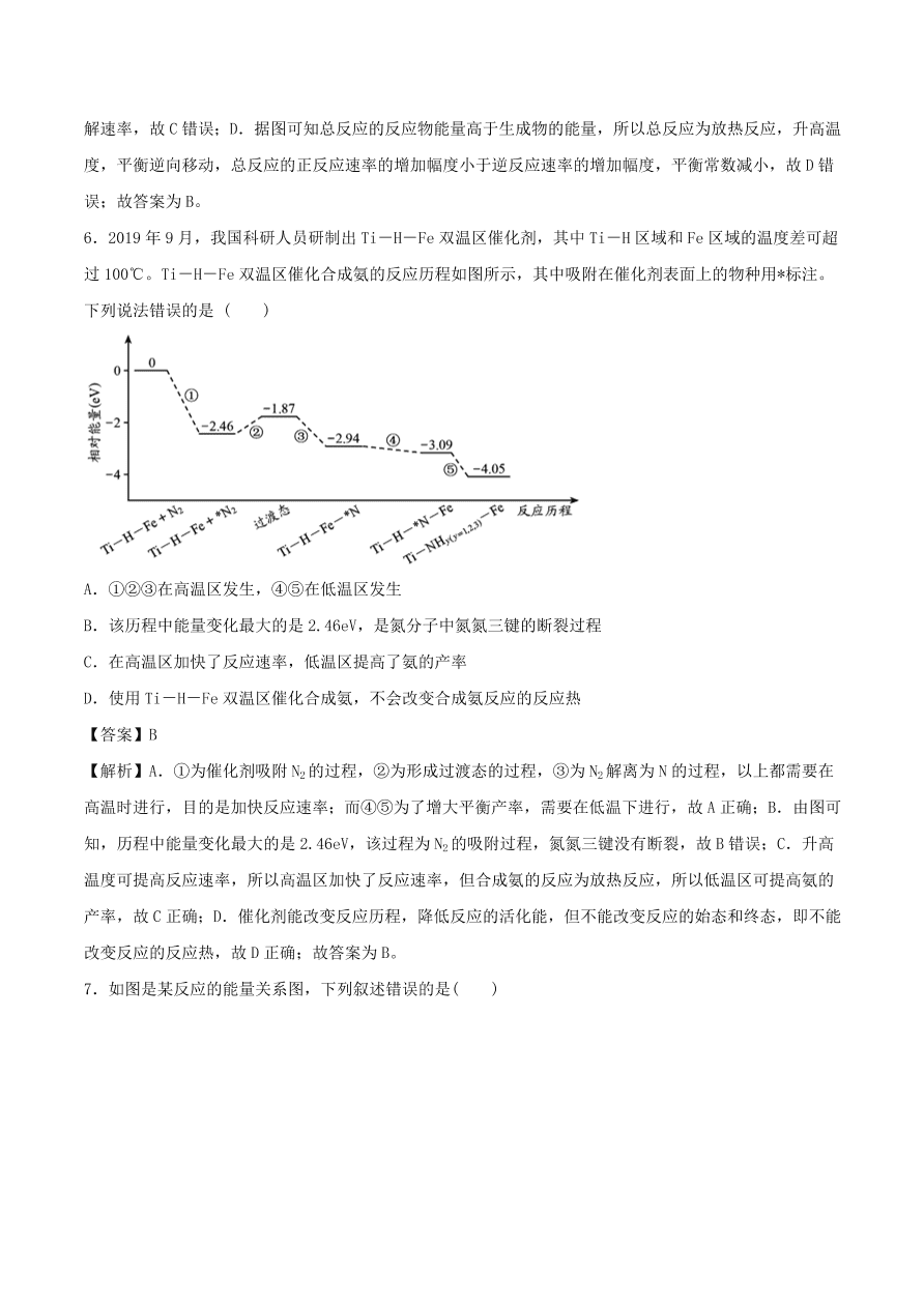 2020-2021年高考化学精选考点突破11 化学反应中的能量变化