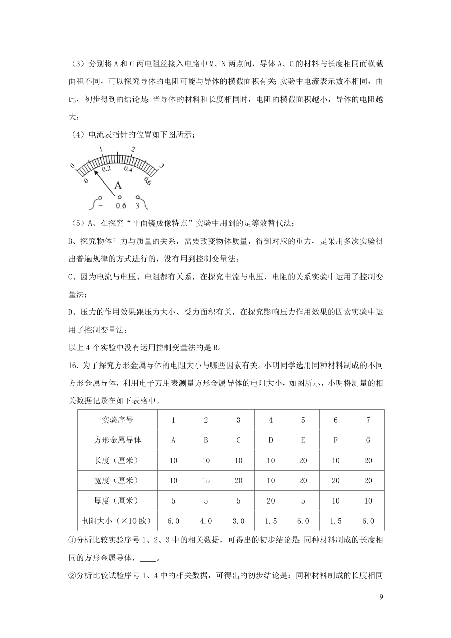 2020-2021九年级物理全册16.3电阻同步练习（附解析新人教版）