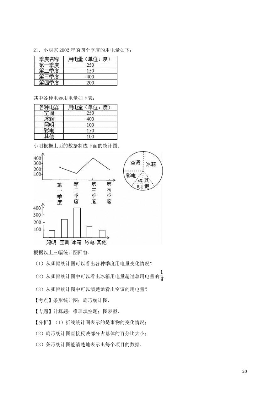 七年级数学上册第5章数据的收集与统计图单元测试卷2（湘教版）