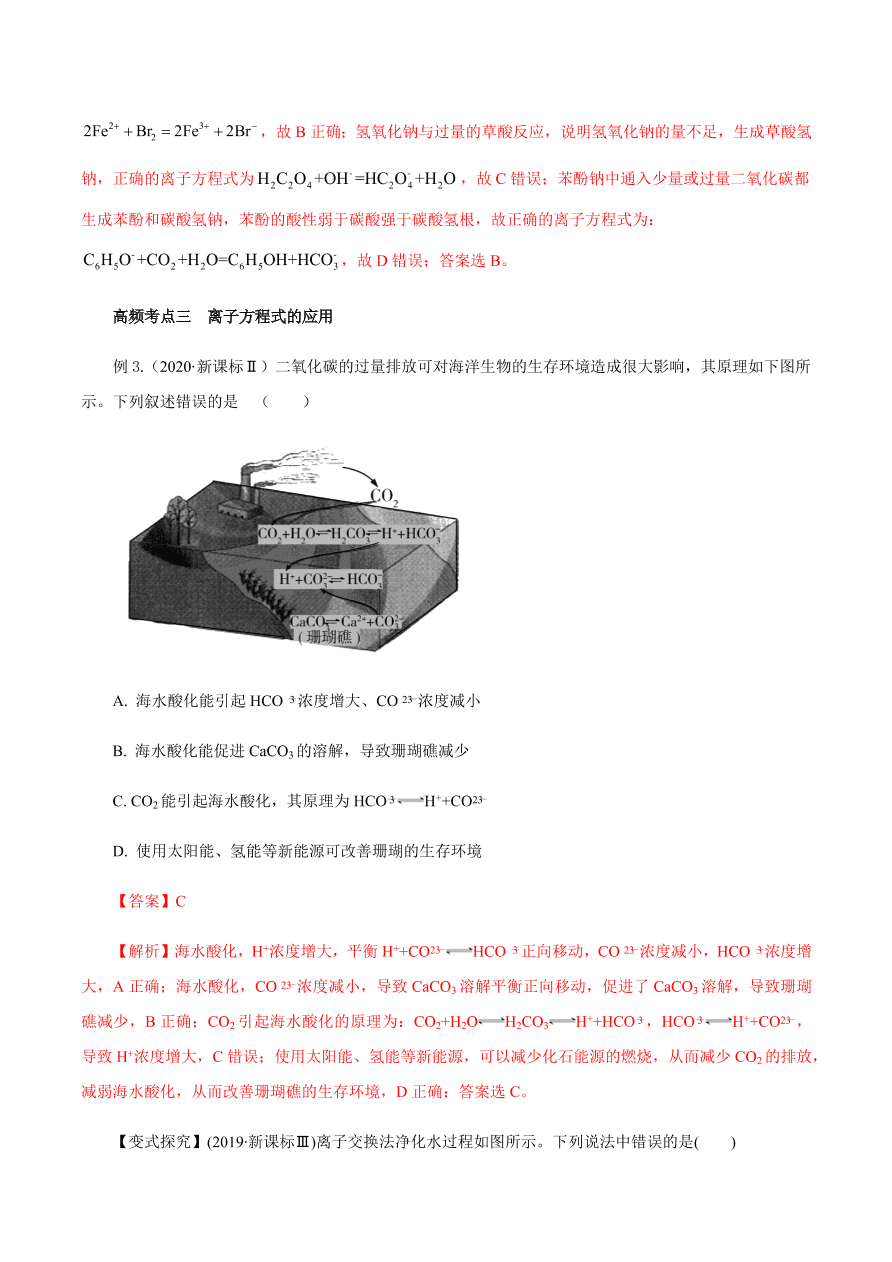 2020-2021学年高三化学一轮复习知识点第6讲 离子反应 离子方程式