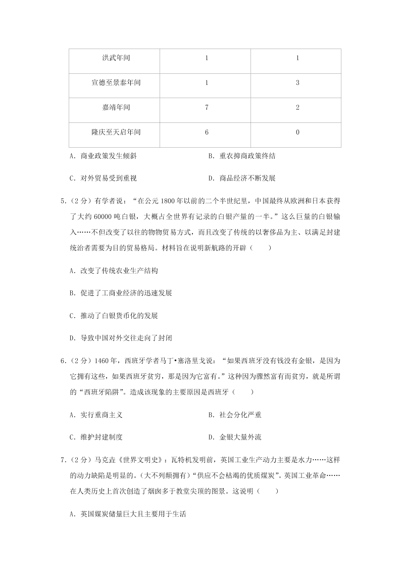 2020届安徽省六安一中高一下历史期末试题（无答案）