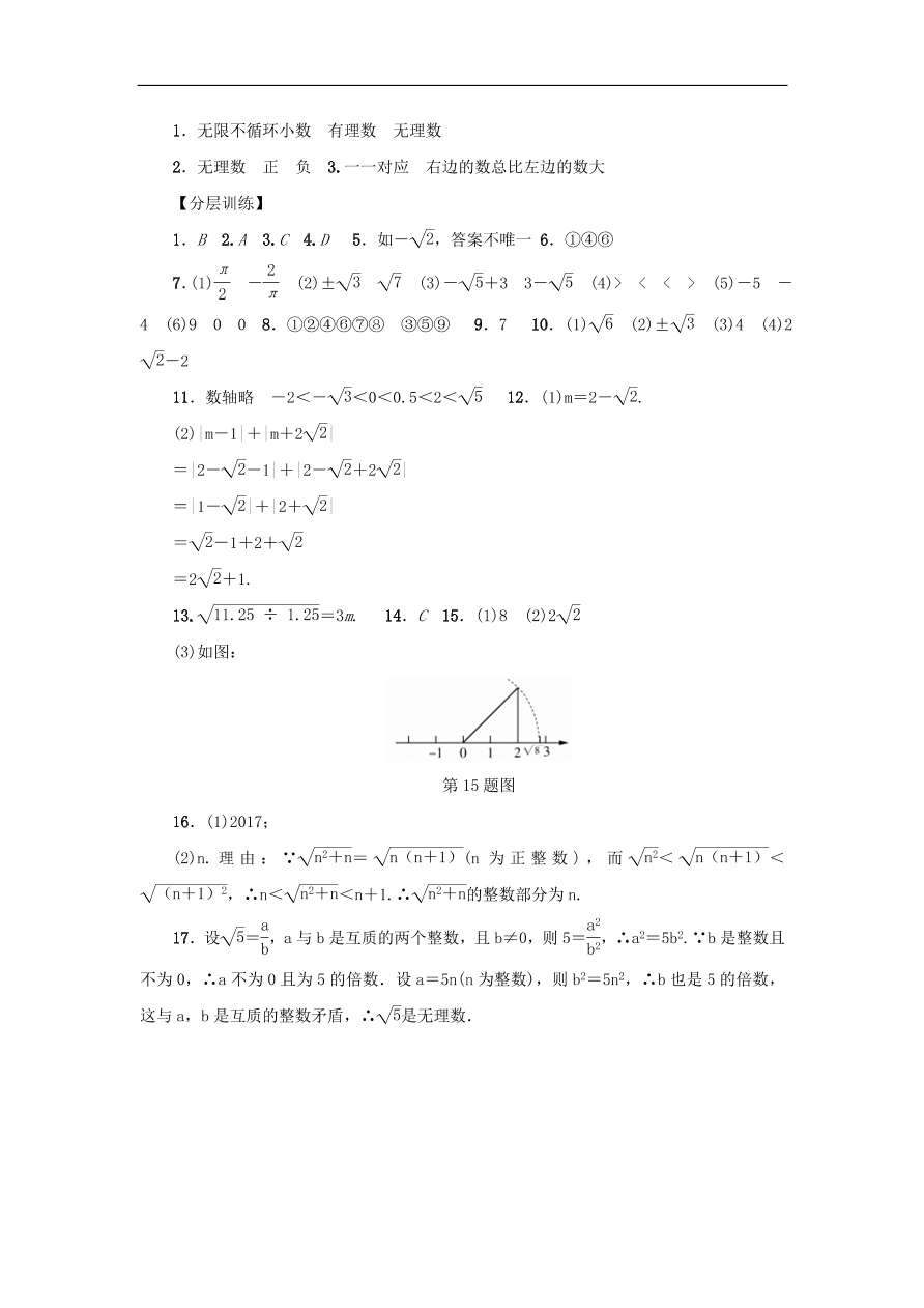 七年级数学上册第3章实数3.2实数分层训练（含答案）