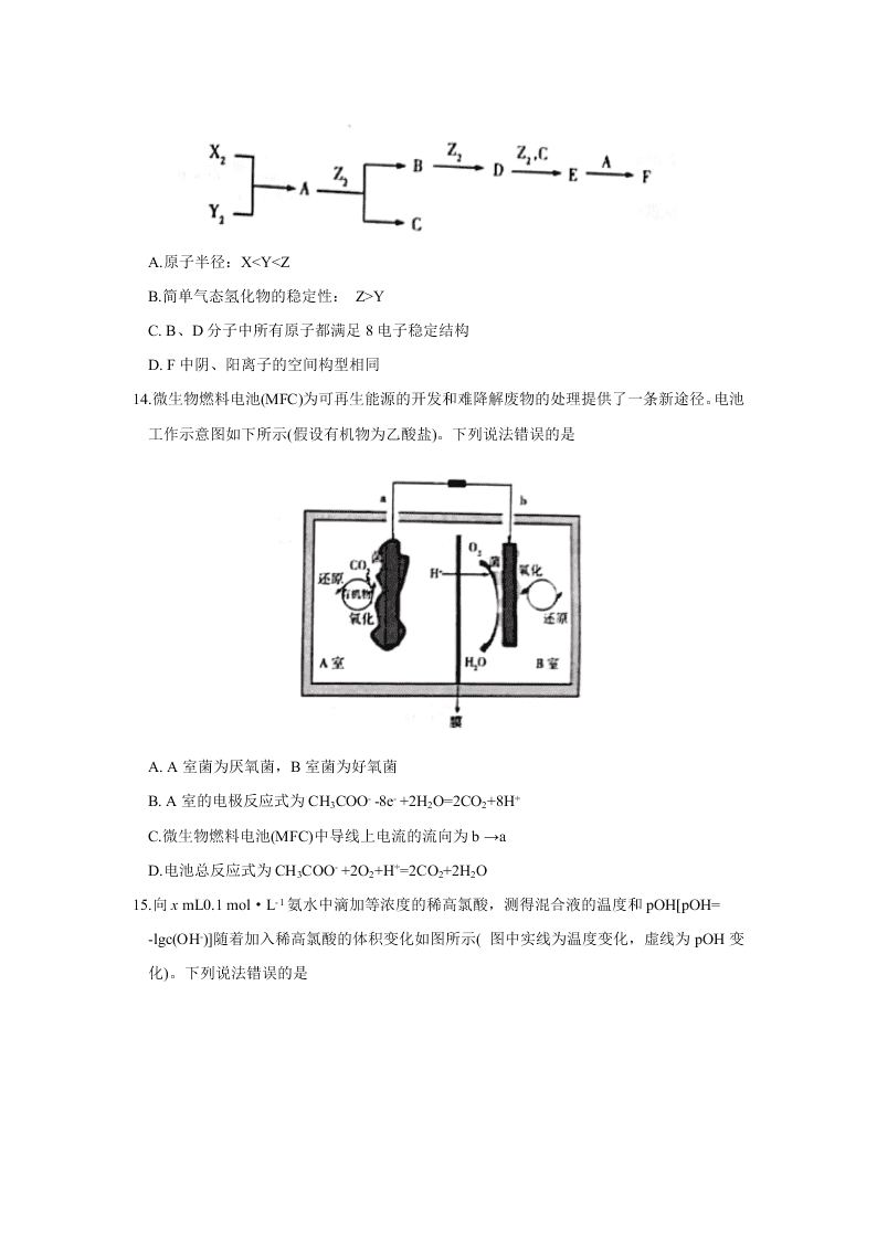 山东省日照市2021届高三化学9月联考试题（Word版附答案）