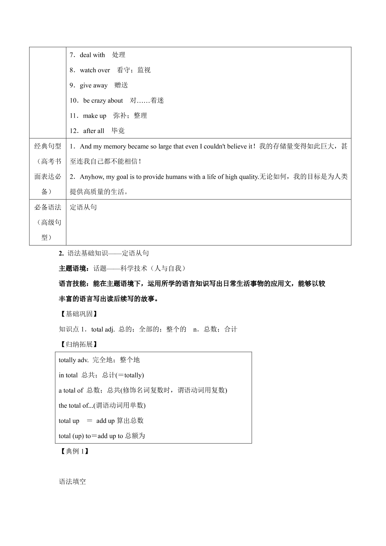 2020-2021年高考英语一轮复习 Unit 3 Computers