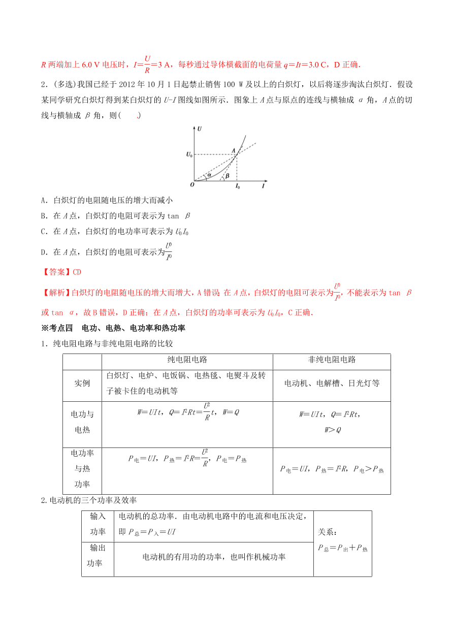 2020-2021年高考物理重点专题讲解及突破09：恒定电流