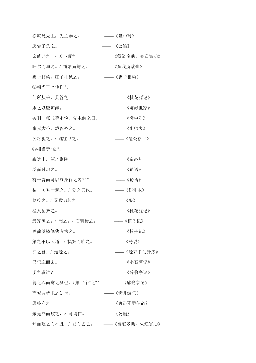 2020-2021年初三语文文言文考点及答题技巧03：虚词用法及意义