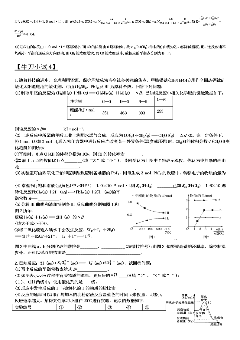 2020-2021学年高三化学专题复习05.陌生信息图像图表题审题与答题思路（答案）