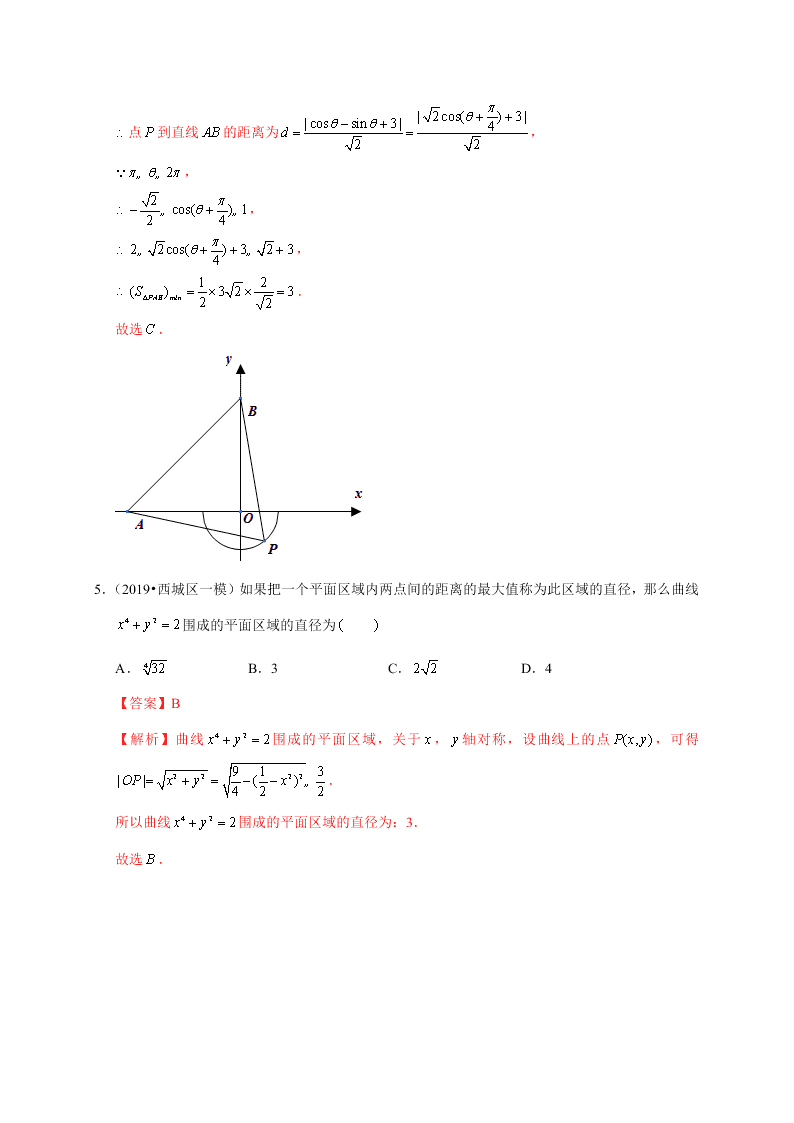 2020-2021学年高考数学（理）考点：曲线与方程