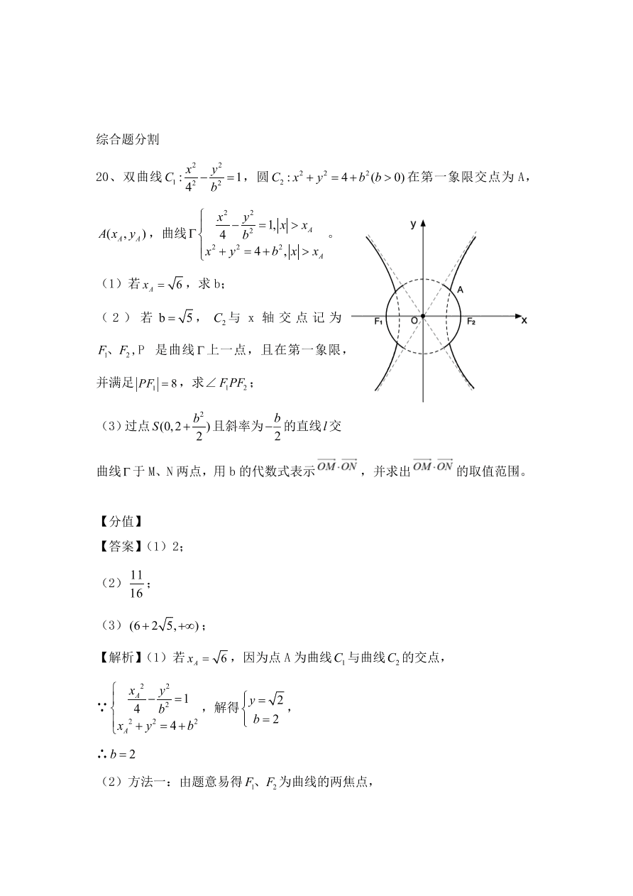 2020年上海卷数学高考真题 (含解析）