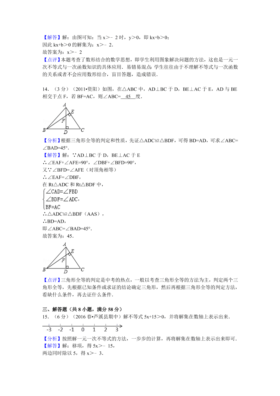 江西省萍乡市芦溪县八年级（下）期中数学试卷