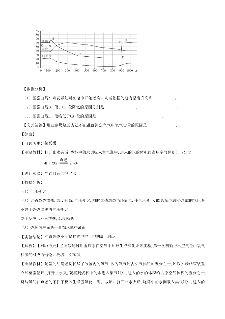 2020-2021南京版九年级化学上学期期中测试卷01