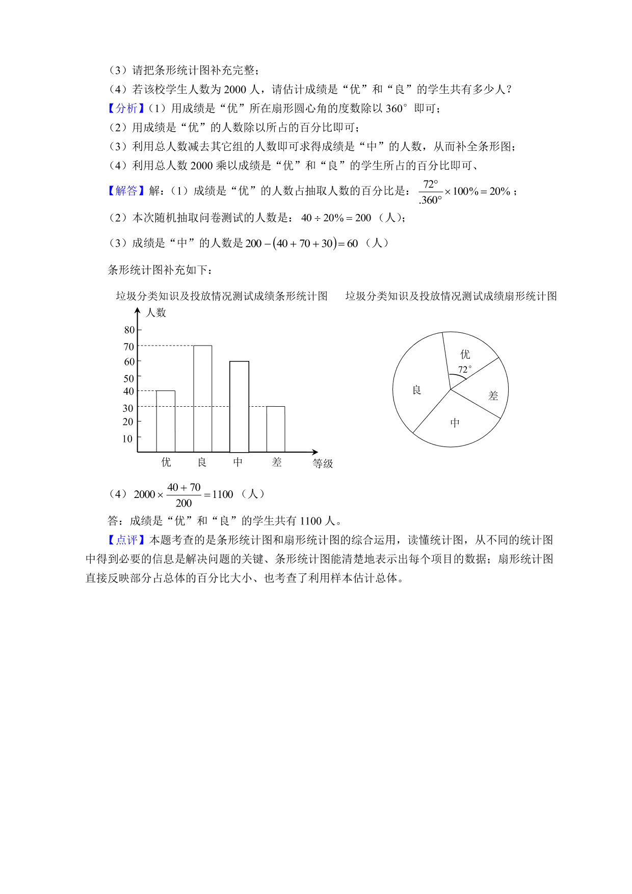 2020-2021学年初二数学上册单元真题训练：数据的收集与表示