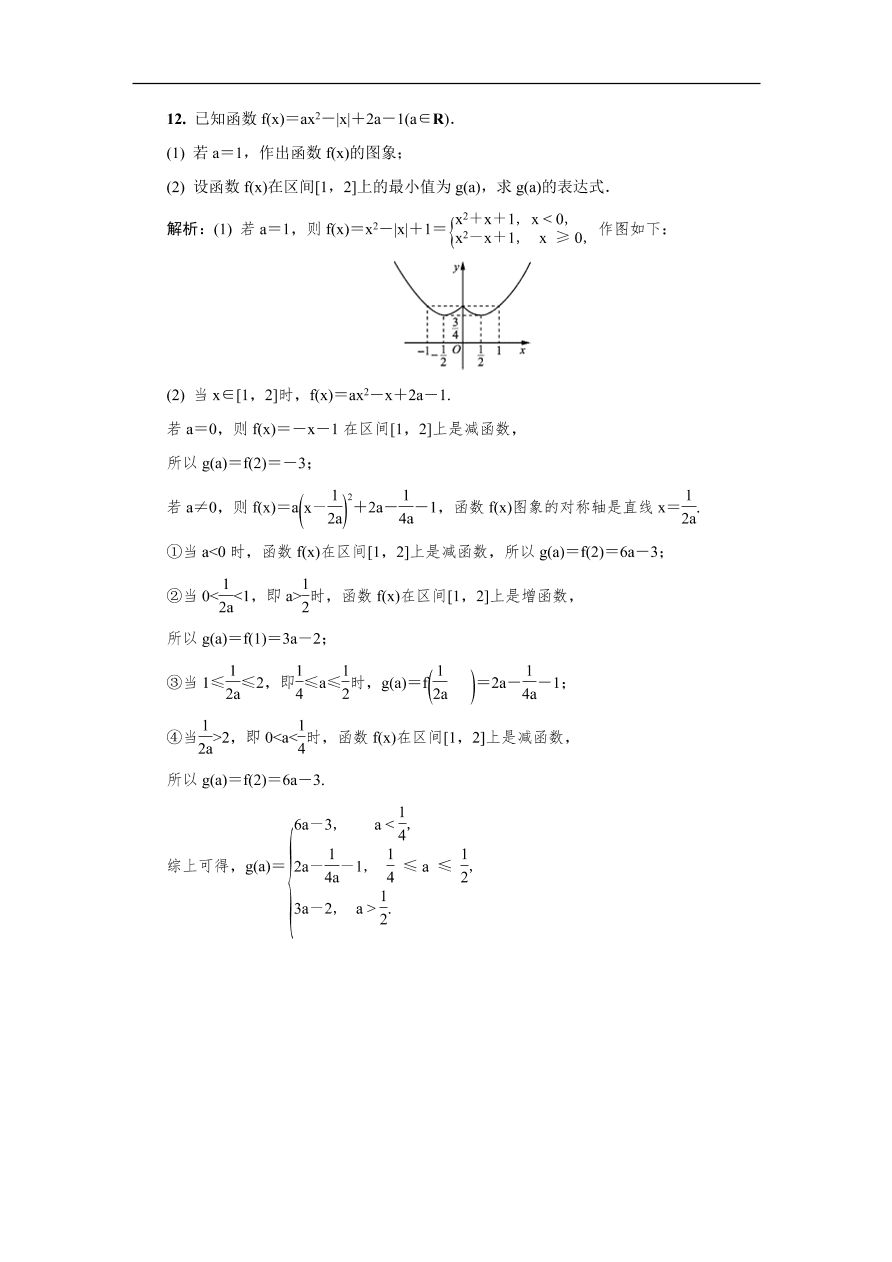 2020版高考数学一轮复习 随堂巩固训练15（含答案）